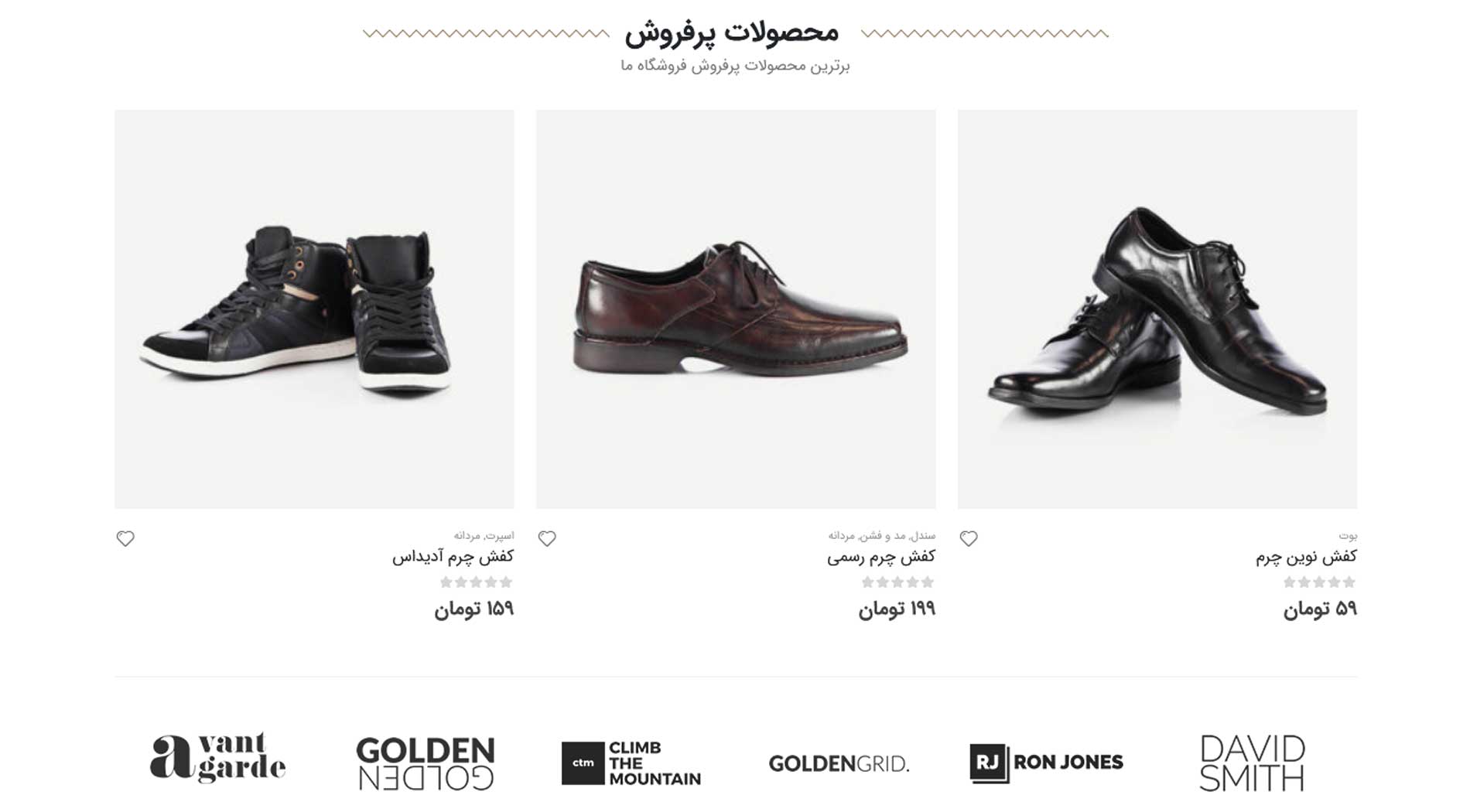 طراحی سایت فروش کفش کلاسیک